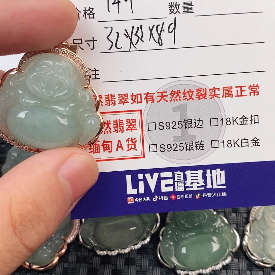 翡翠银S925镶嵌颈饰