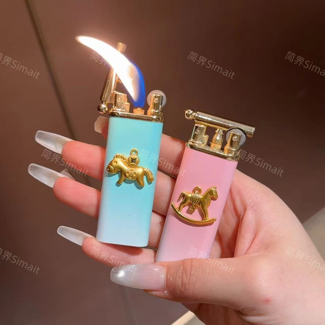 【简界正品保障原创手作】马上有钱高颜值砂轮打火机送男友女友礼物