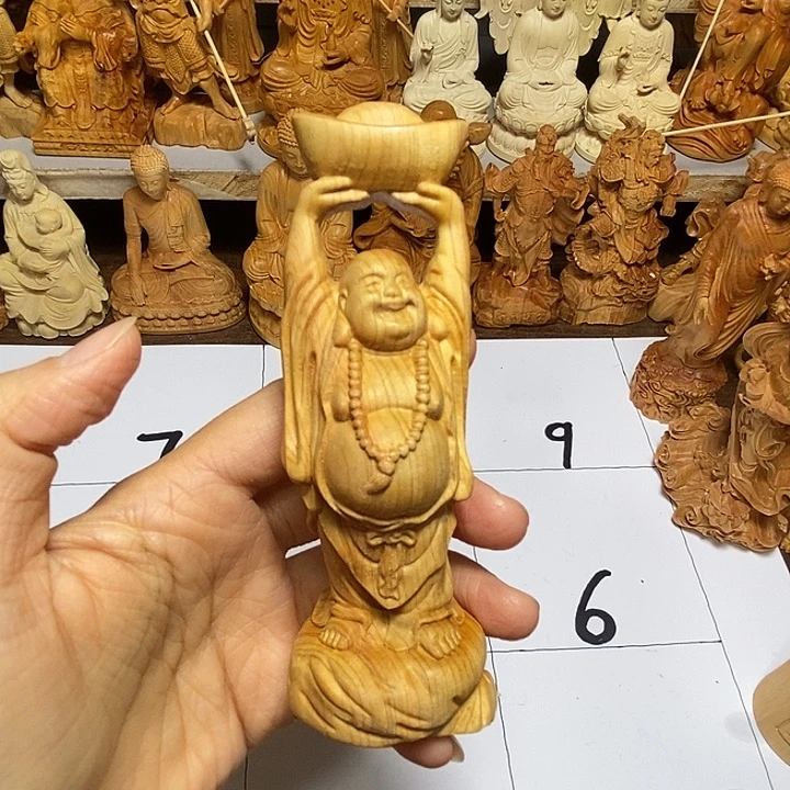 柏木（崖柏）弥勒佛 带瑕