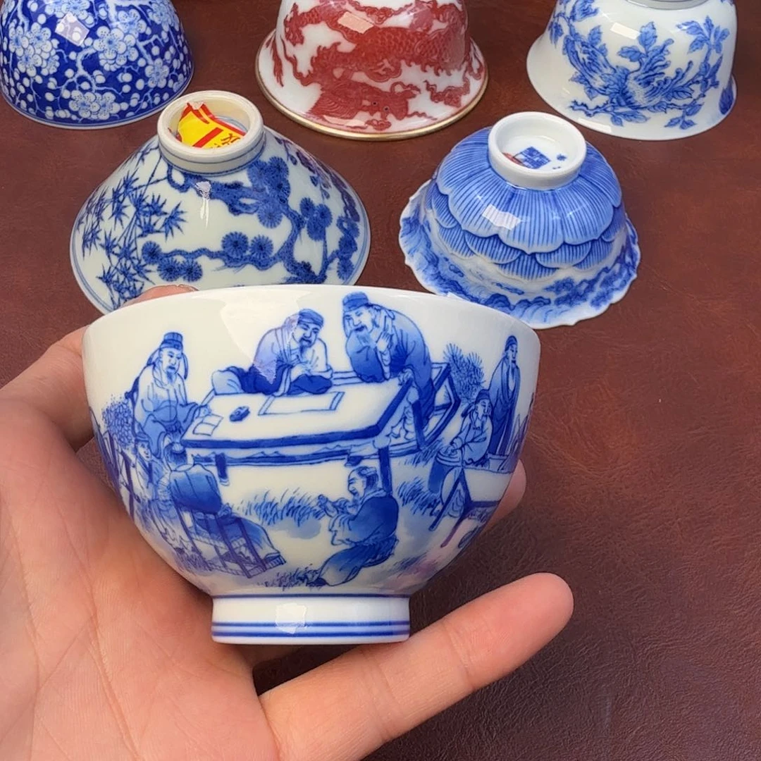 杯易**纺现代景德镇全手工全手绘茶具168888
