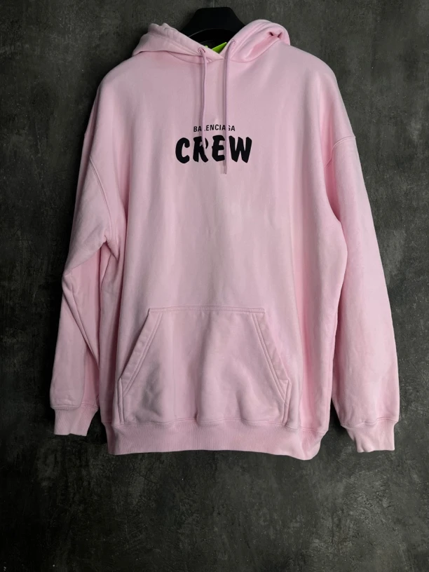 全新未使用 Balenciaga/巴黎世家 S码*1/粉色crew帽衫卫衣/01744