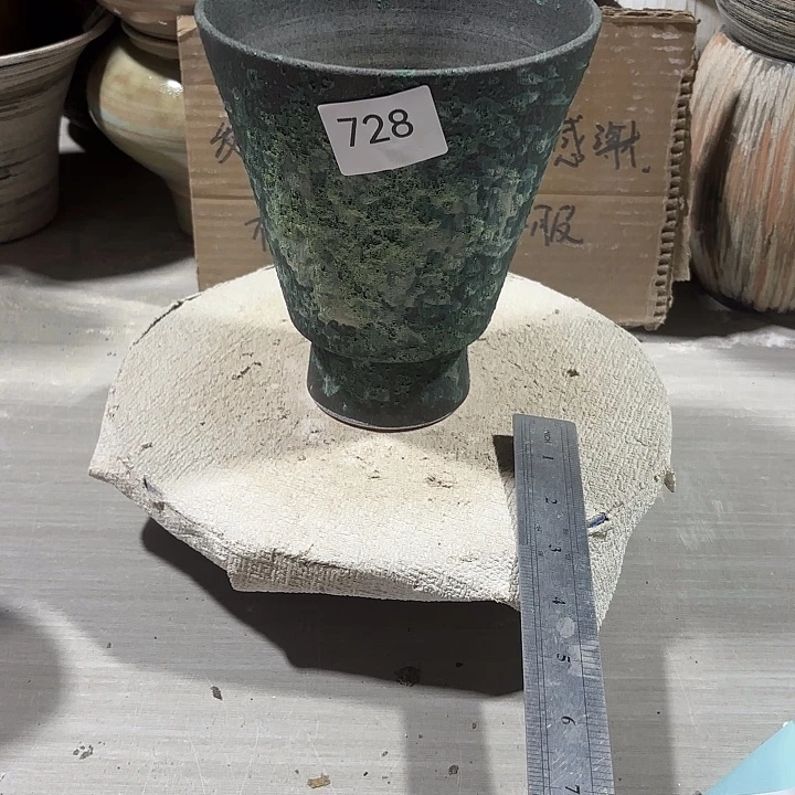 摆件陶高17.5，内口14.5，有孔728，瑕疵处理