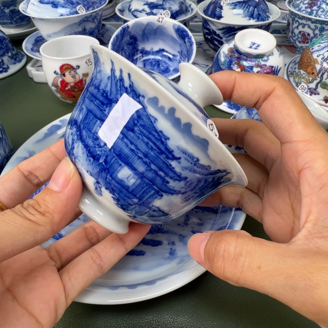 景德镇纯手工纯手绘茶具木木51