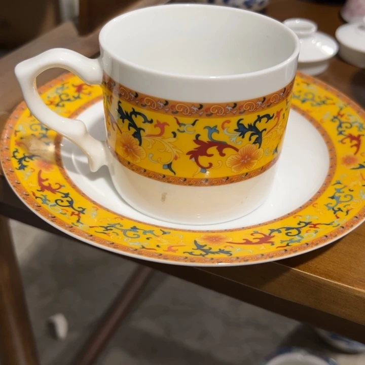 杯黄如意咖啡杯陶瓷