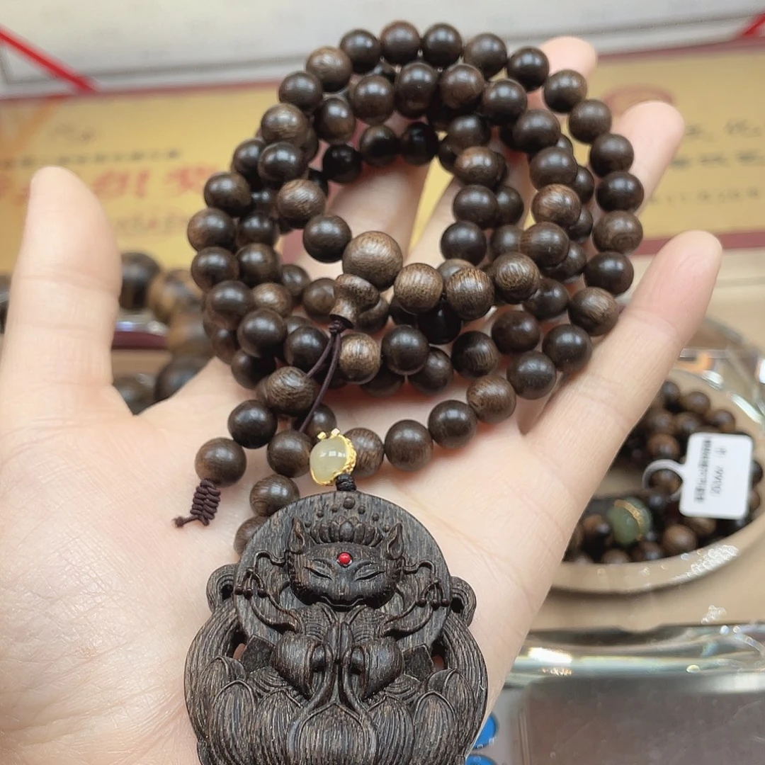 沉香手串若***见越南芽庄黄棋楠玉化糖芯