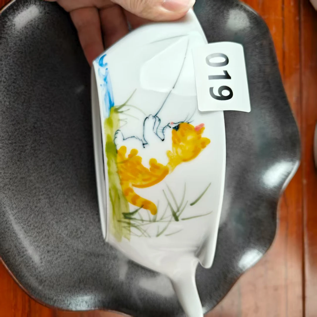 景德镇手绘釉中彩（食品级）年年有鱼碗盘子彩绘白瓷创意陶瓷1764