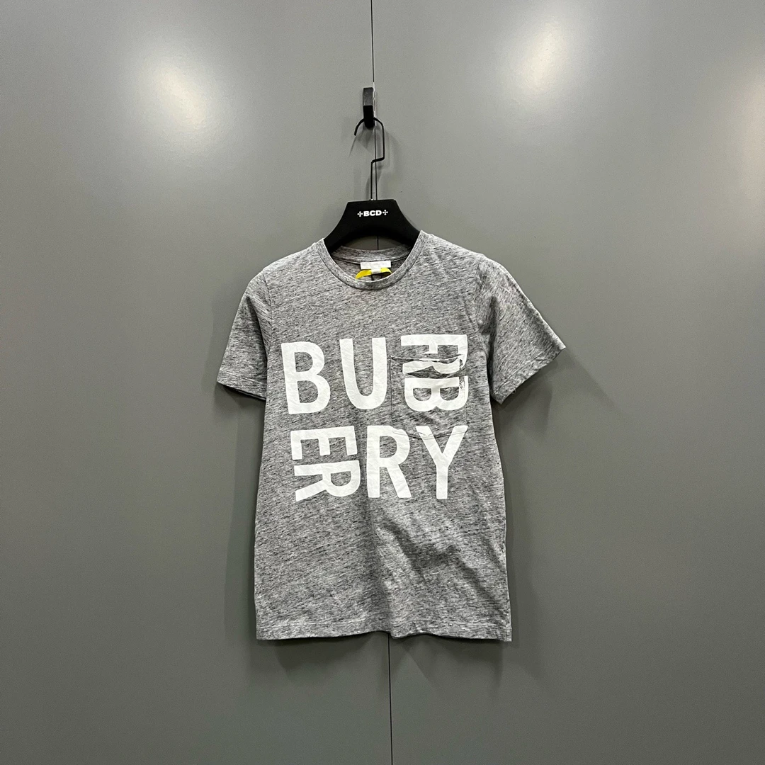 (ll) Burberry 巴宝莉 灰色字母印花短袖 14Y/95新/4500/ki303572