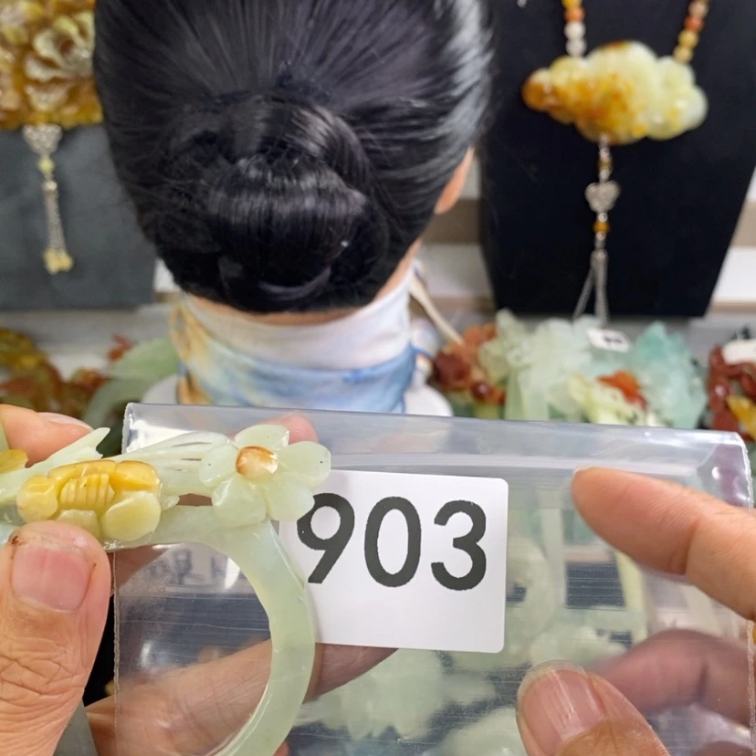 【闪购商品】岫玉发饰未镶嵌一*安