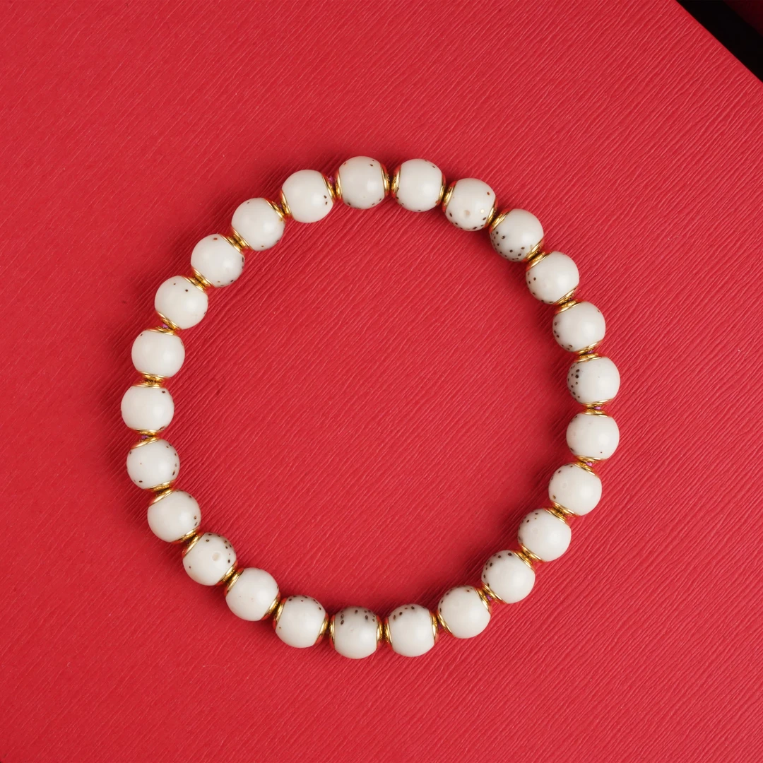 【启承严选】丹巴原创 星月金盾 7.3mm 手串 DB013