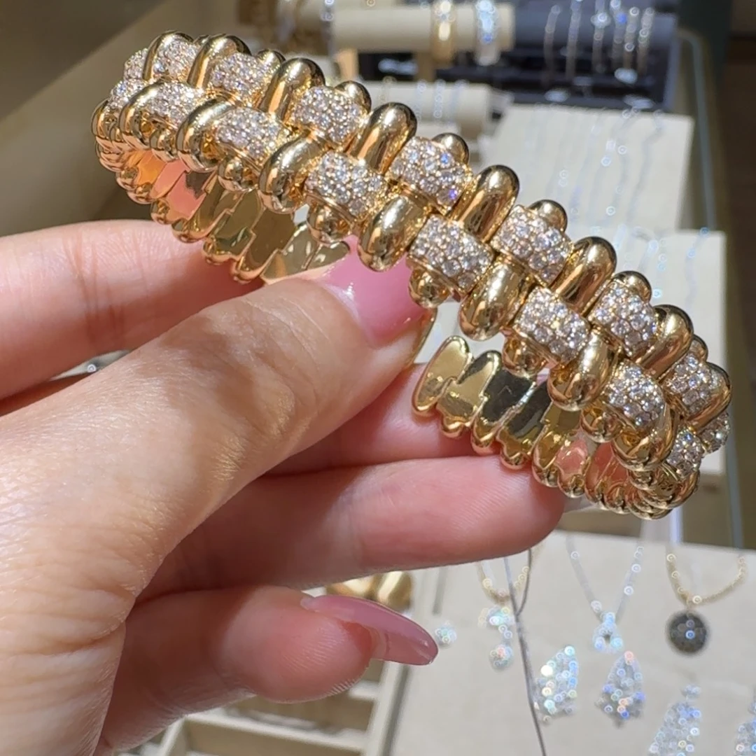 手镯钻石18K金镶嵌