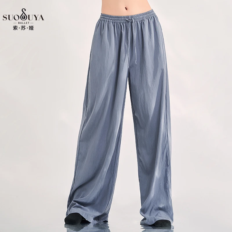 索苏娅现代舞练功裤阔腿裤2024新款宽松舞蹈专用裤形体训练服装