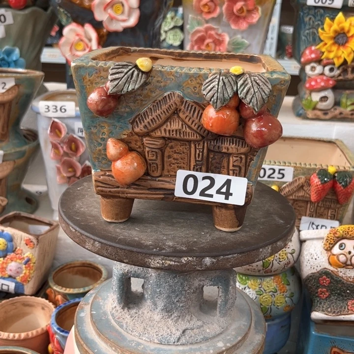 紫砂花盆粗陶材质多肉花盆