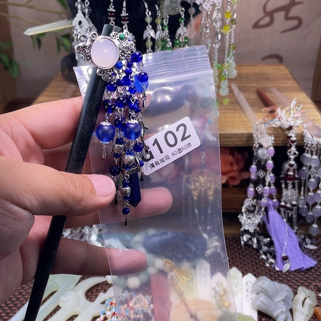 用***9蛇纹石玉未镶嵌发饰