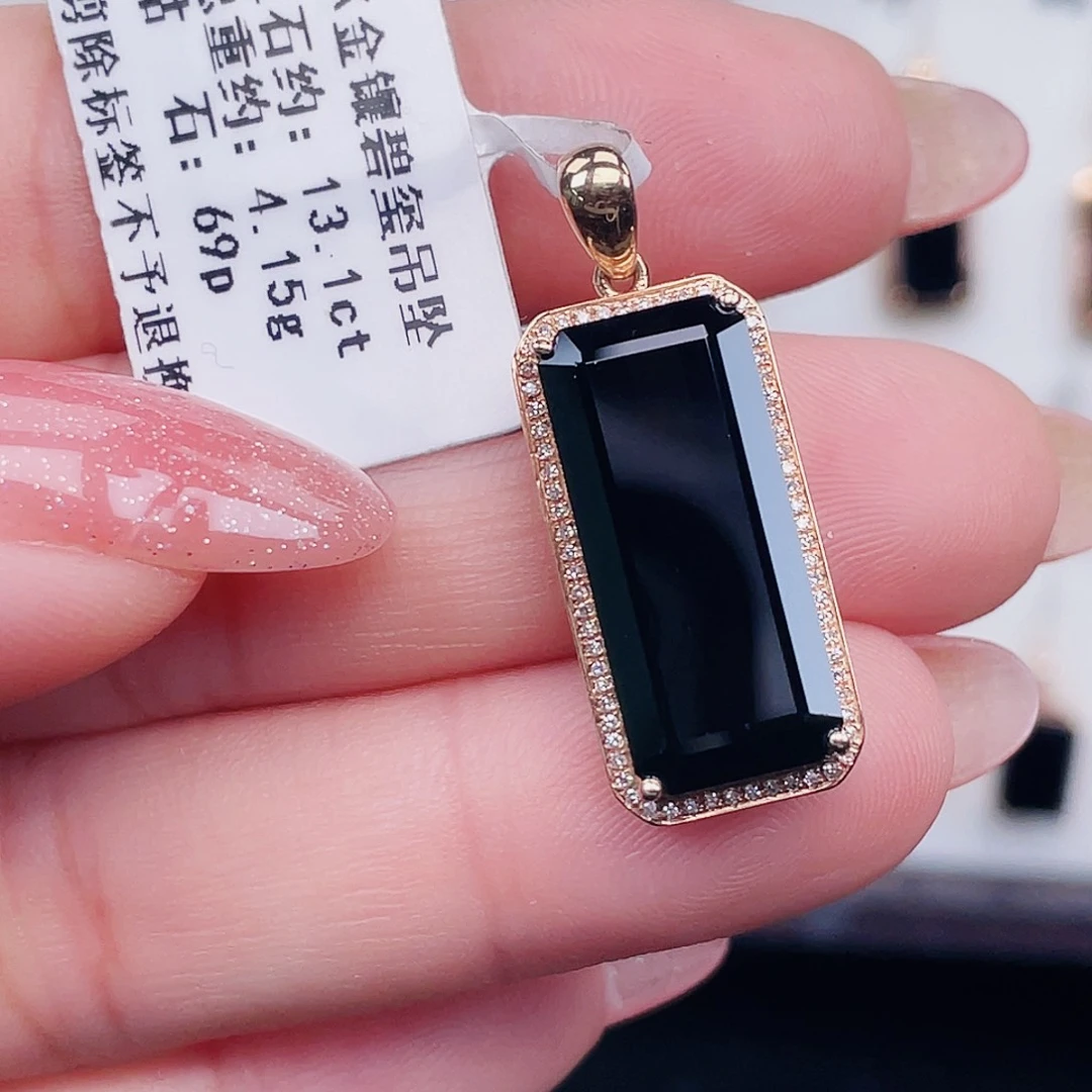 巨***司碧玺吊坠(不含链)18K金镶嵌