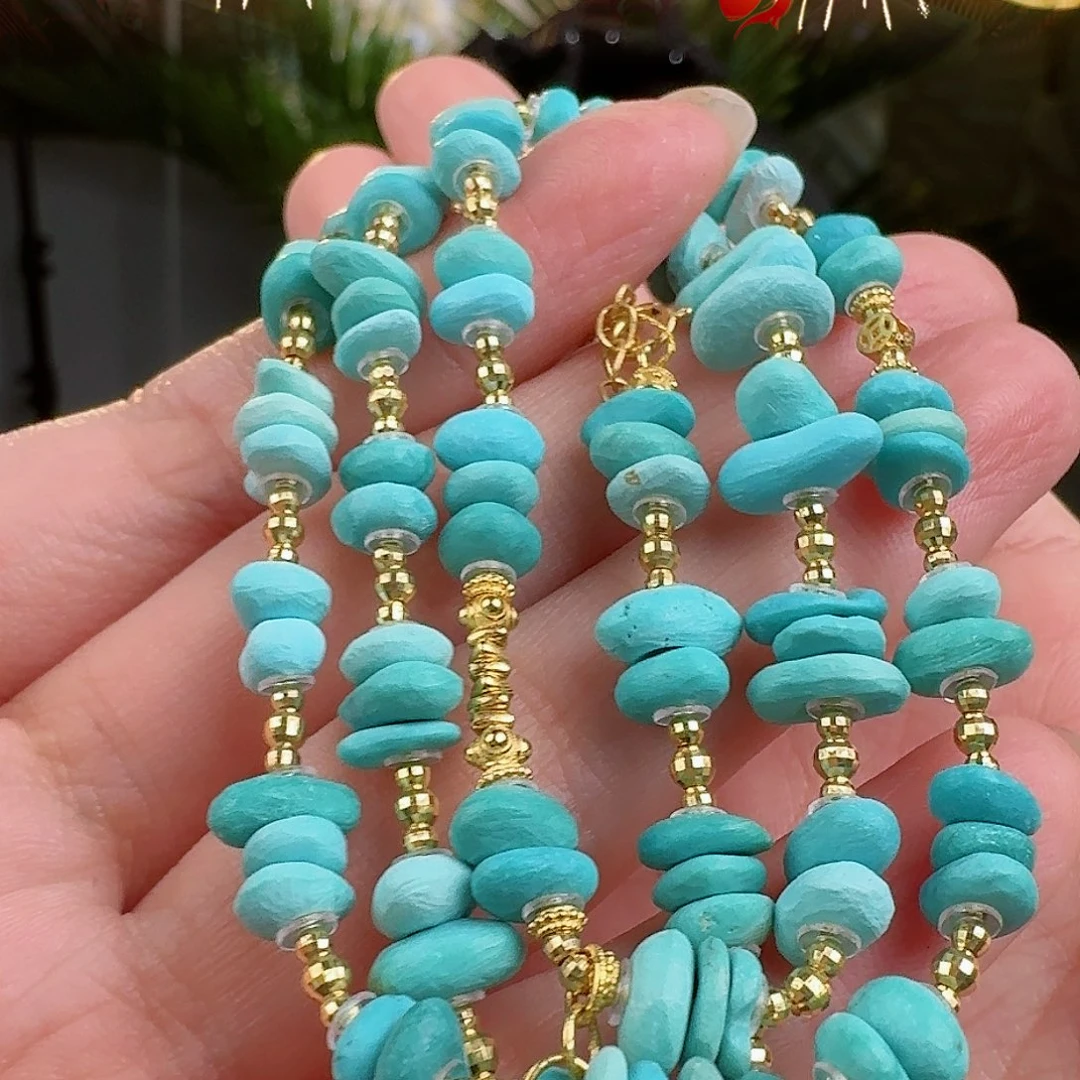 绿松石珠宝奇石18K金镶嵌