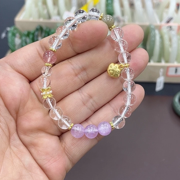 水晶手串未镶嵌拍一发一