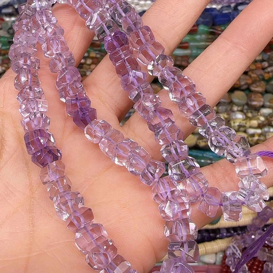 拈****玛瑙/玉髓合金珠宝半成品紫水晶拍四82发一条