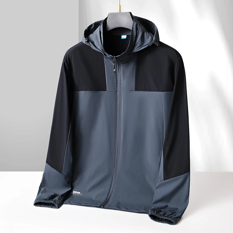 加肥加大码男士防晒服夏季冰丝皮肤衣薄外套男胖子宽松遮阳防晒衣