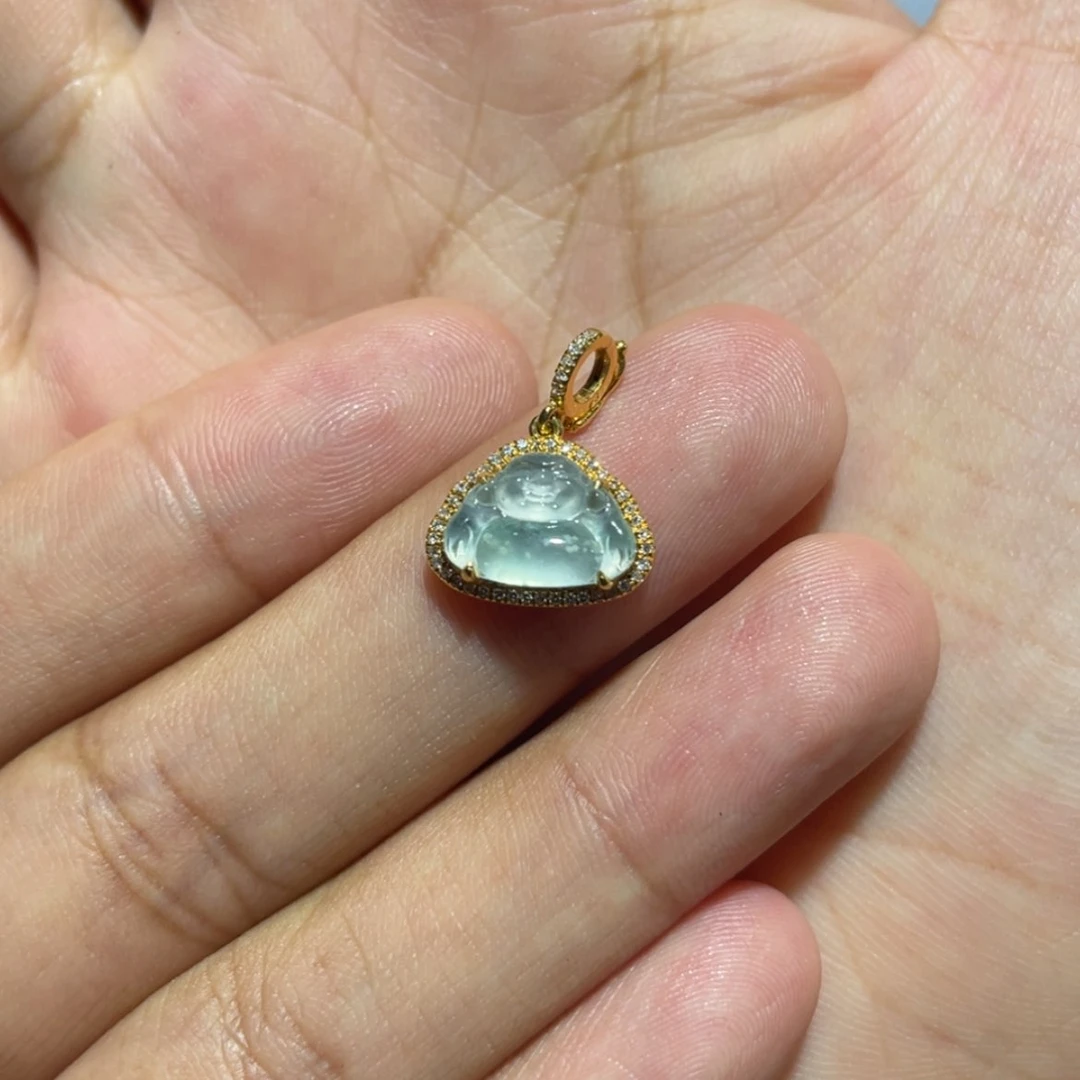 【闪购商品】翡翠18K金镶嵌吊坠(不含链)吊坠