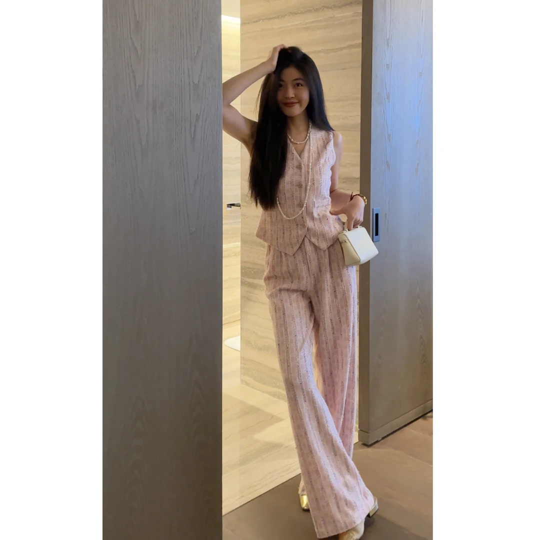 【N·COU】25春新款【大都会】通勤风无袖马甲套装DY60536