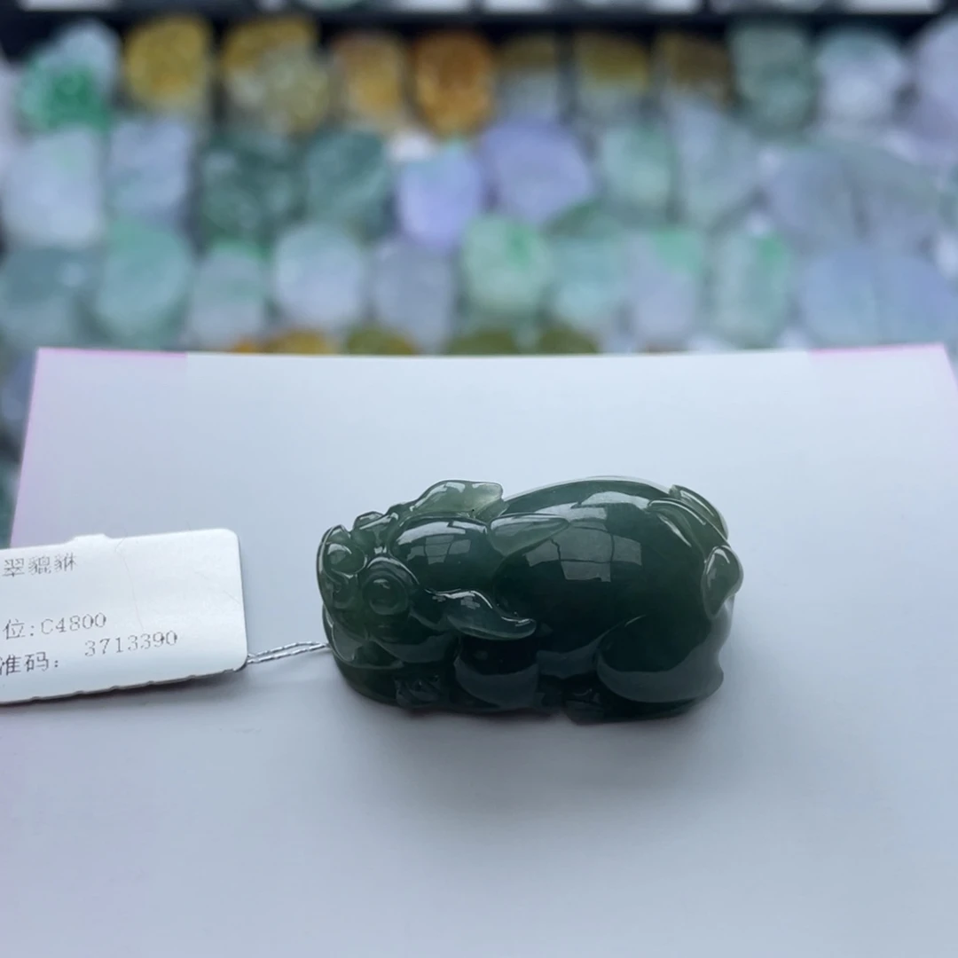 翡翠颈饰未镶嵌貔貅