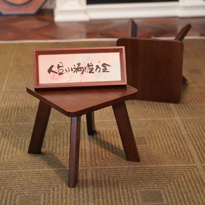 中古风小凳子家用客厅小板凳方凳茶几凳矮凳子