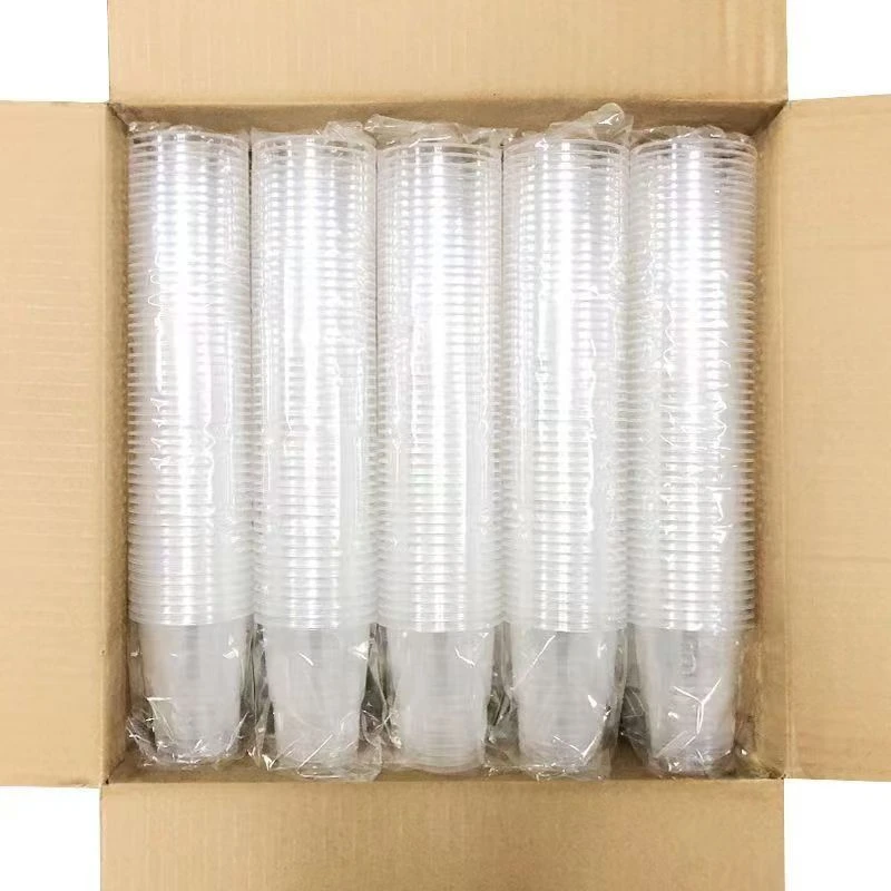 一次性杯子塑料杯加厚口杯透明批发一箱纸杯水杯家用200-1000个装