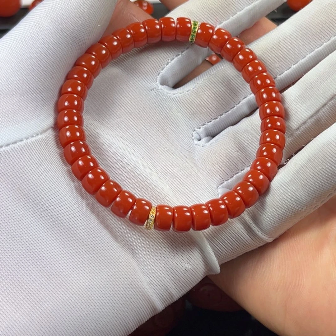 犇***年南红玛瑙未镶嵌手链8mm