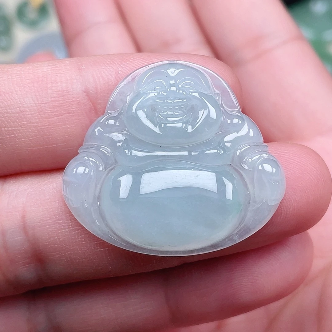 翡翠未镶嵌颈饰佛公