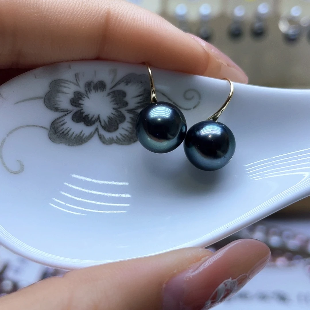 海水珍珠耳饰18K金镶嵌