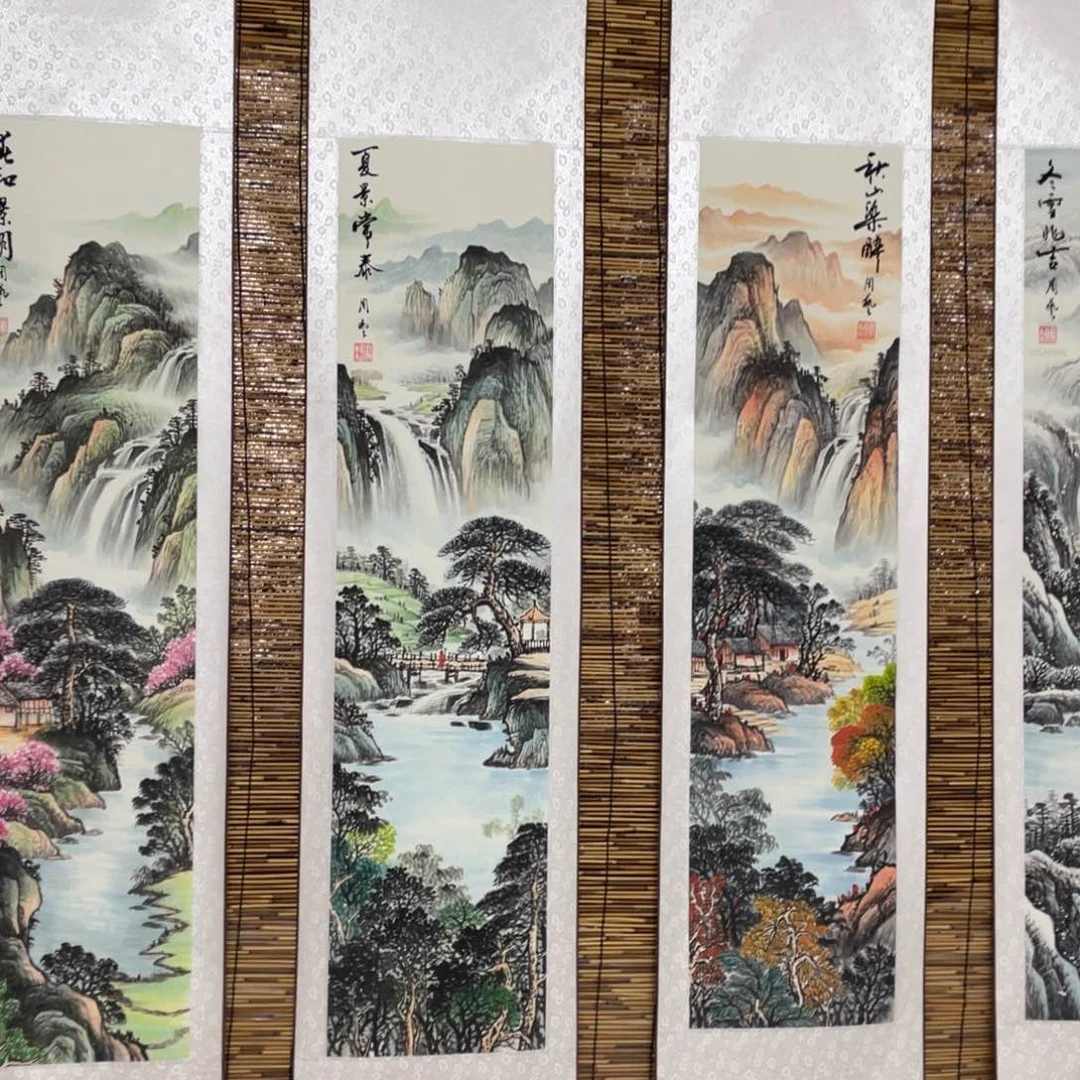 国画春夏秋冬四季交替