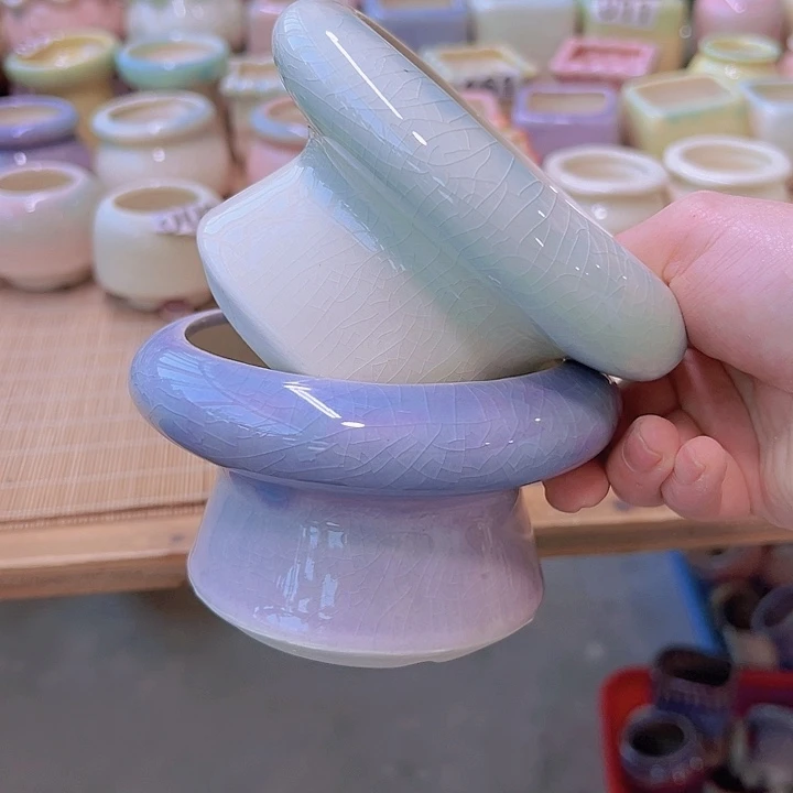 红陶陶瓷花盆当场满12包邮