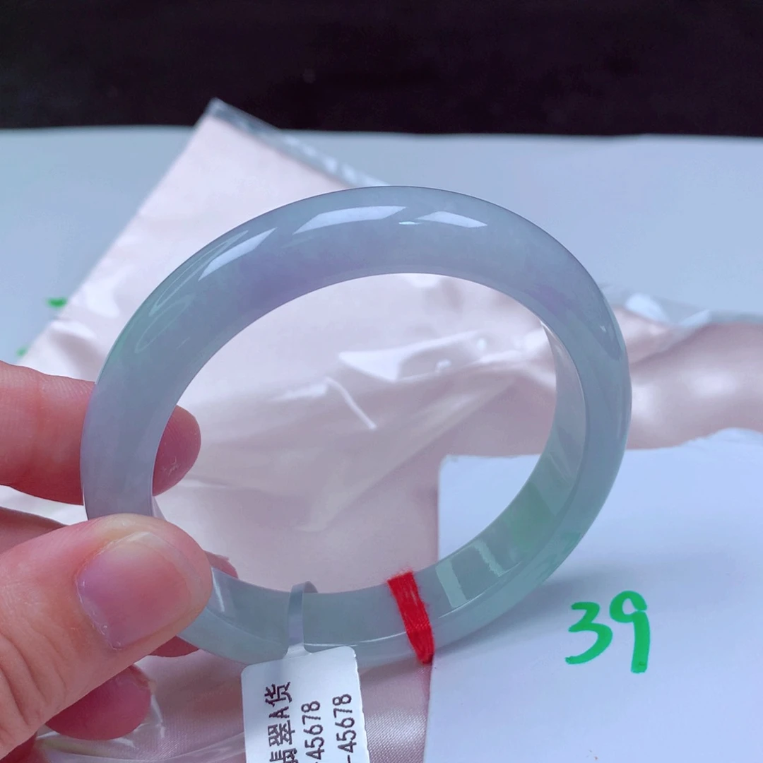 未镶嵌手镯翡翠缅甸天然A货翡翠手镯54.6