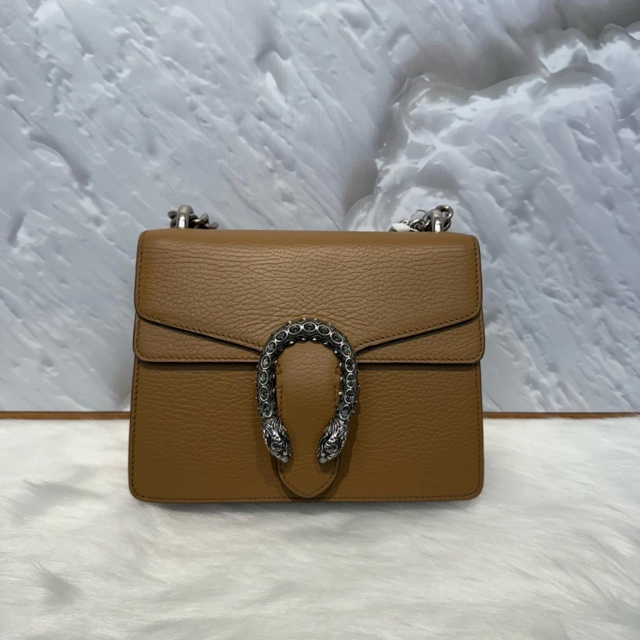 95新 GUCCI/古驰 1261 8380 古驰焦糖色小号酒神