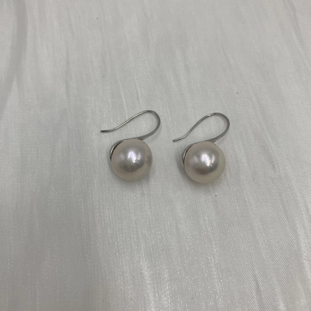 【钱元元专享】S925银 12-13mm【小龙珠点位】淡水珍珠耳钩 YH5525005