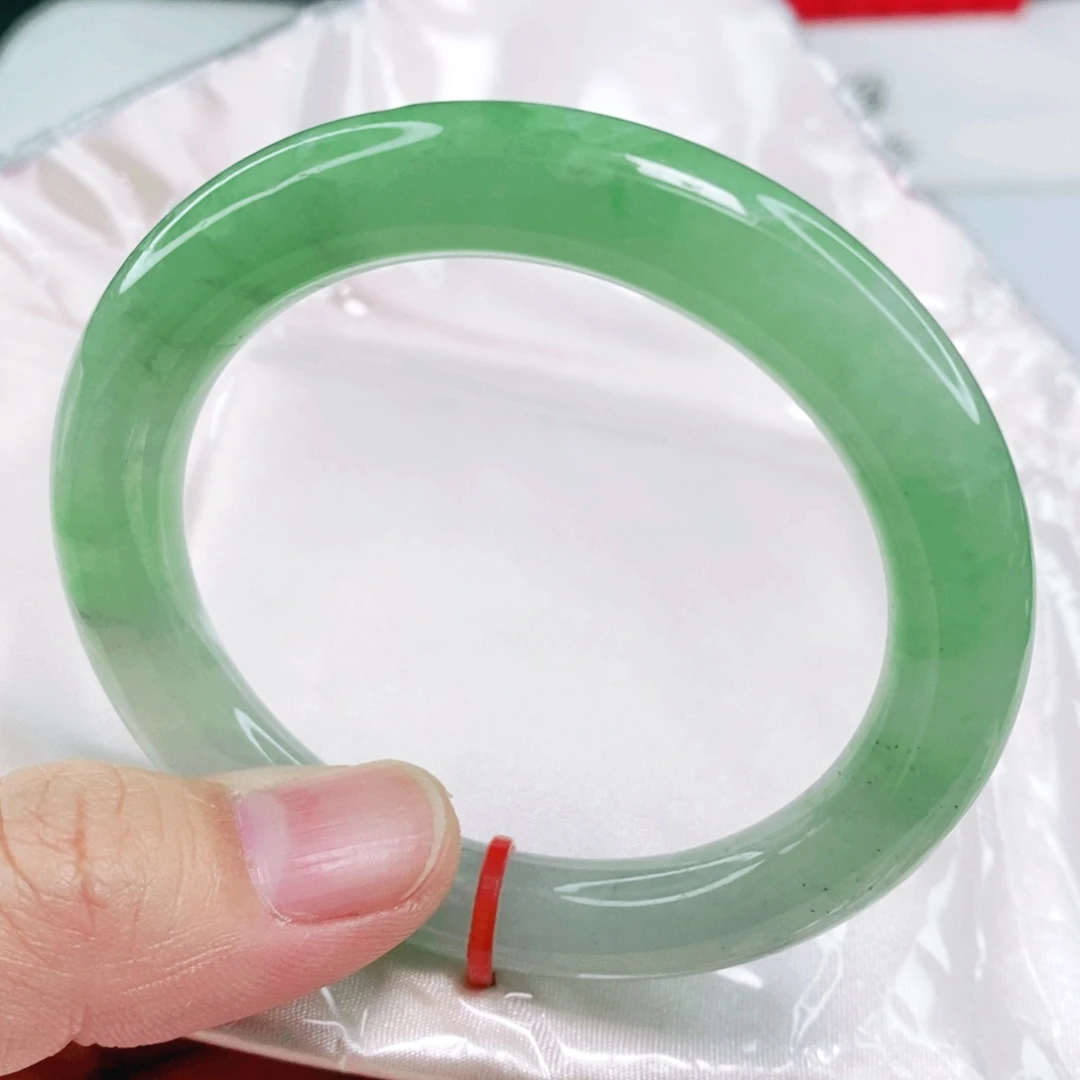 未镶嵌手镯翡翠53圈口圆条