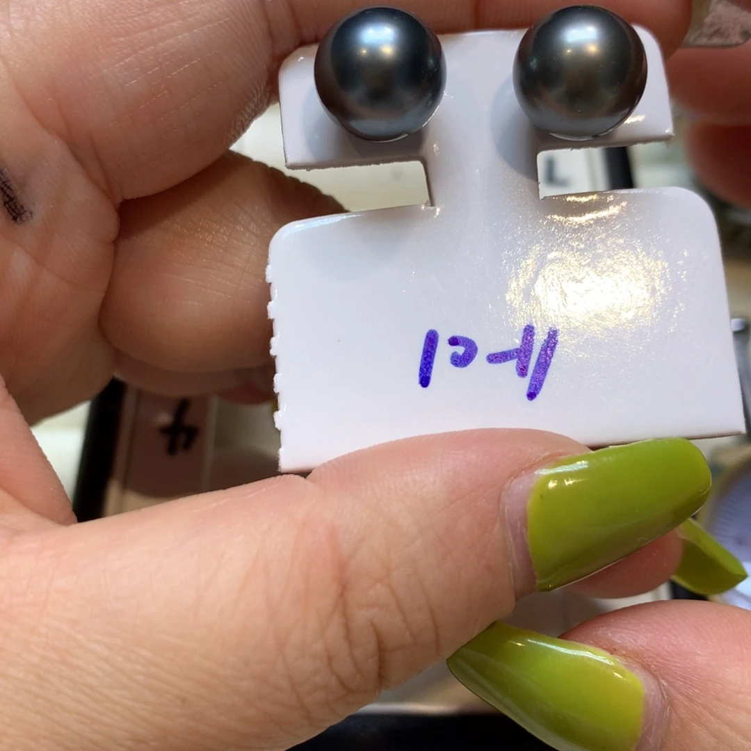 银S925镶嵌海水珍珠耳饰