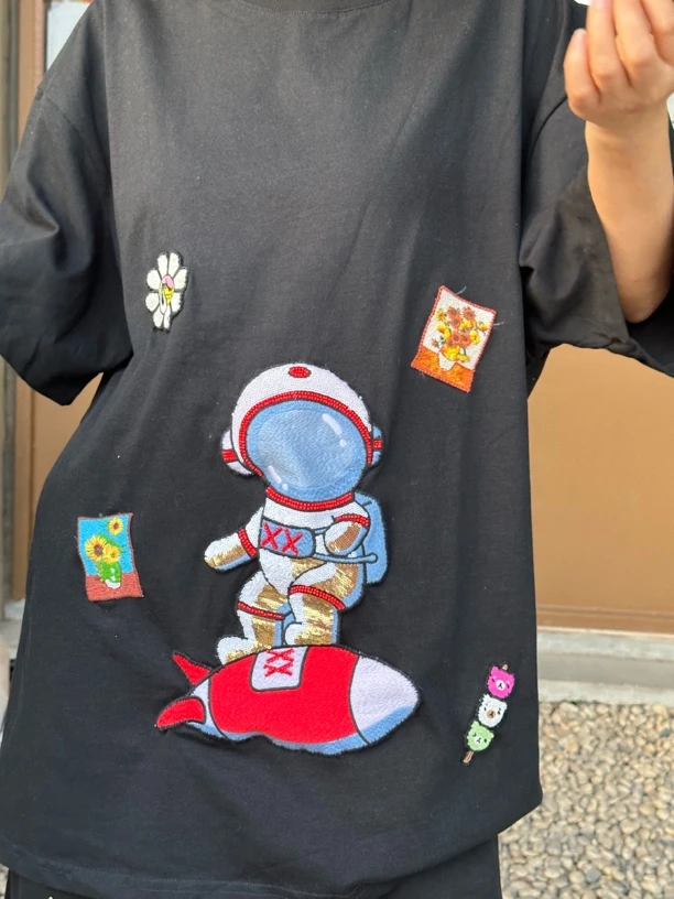 1️⃣泰国sasayi 海外产品现货no退no换 纯棉黑色短袖上衣