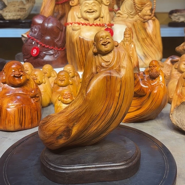 柏木太行崖柏弥勒佛