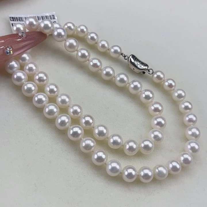 淡水珍珠银S925镶嵌颈饰7➕极光冷白高品