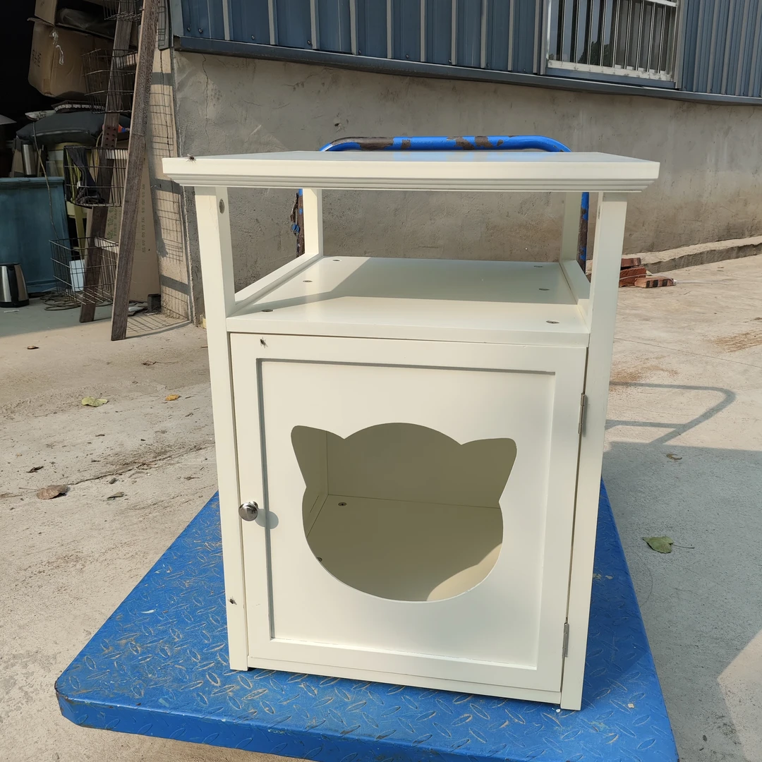 猫窝可作猫咪家具人宠共用的白色简约猫屋猫别墅茶几边几床头柜