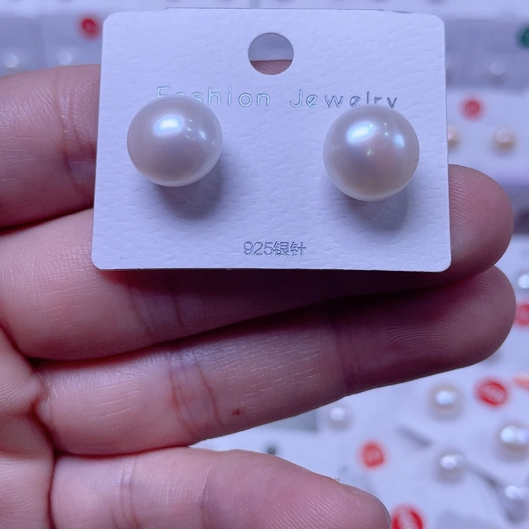 耳饰淡水珍珠银S925镶嵌