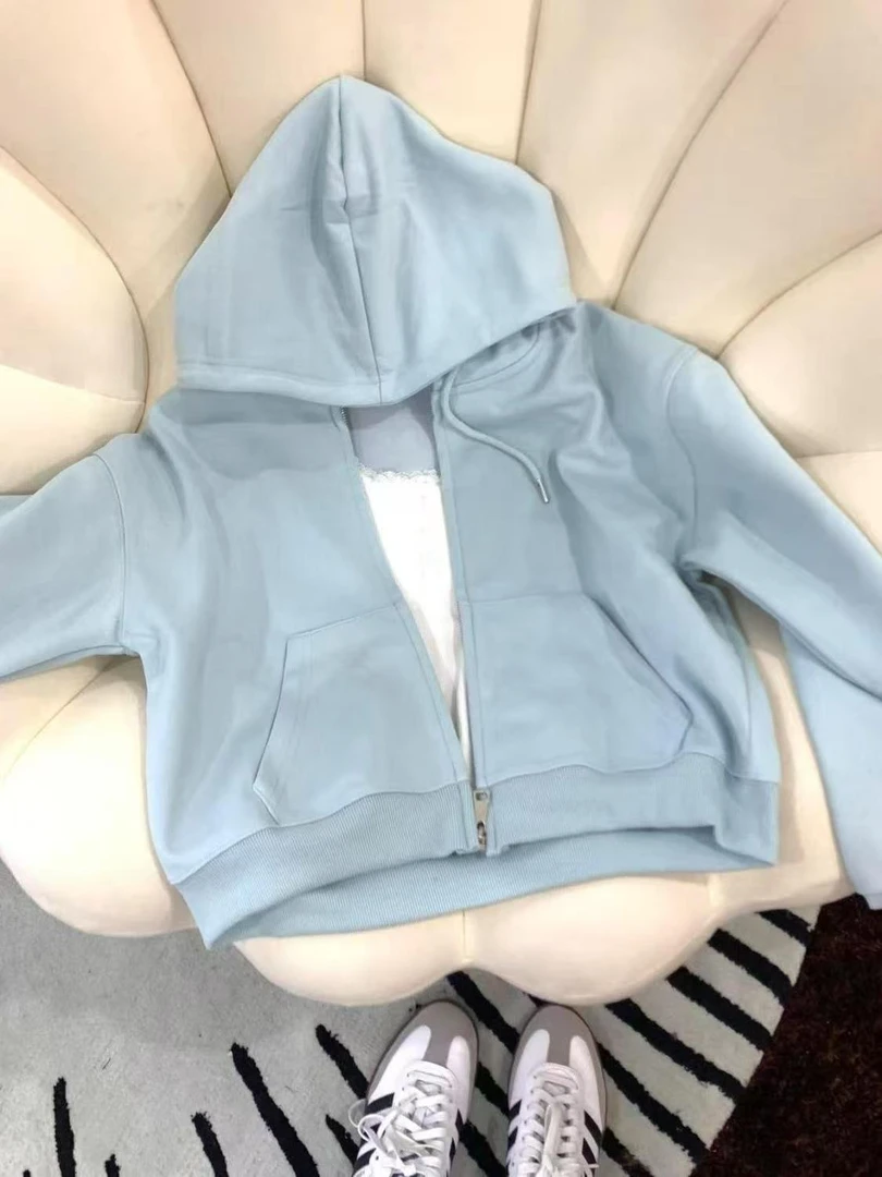 常规短款秋季开衫连帽宽松型卫衣百搭春秋休闲【C区】3018 C32-3