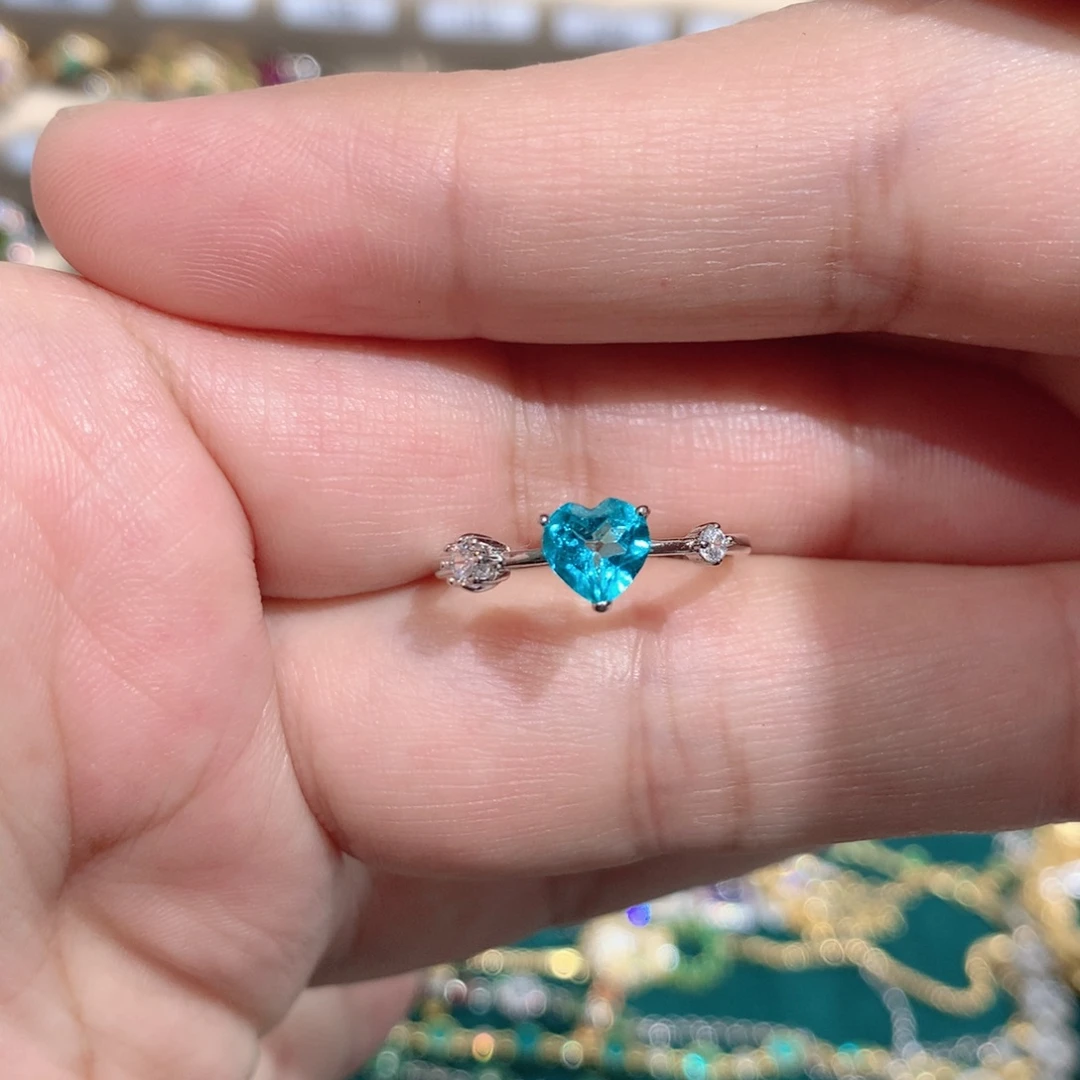 托帕石银S925镶嵌戒指