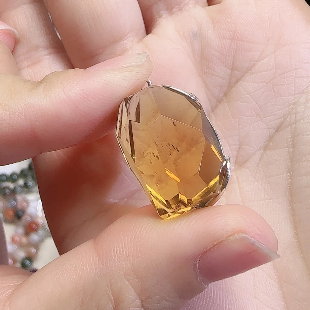 黄晶手串未镶嵌●***吖随形