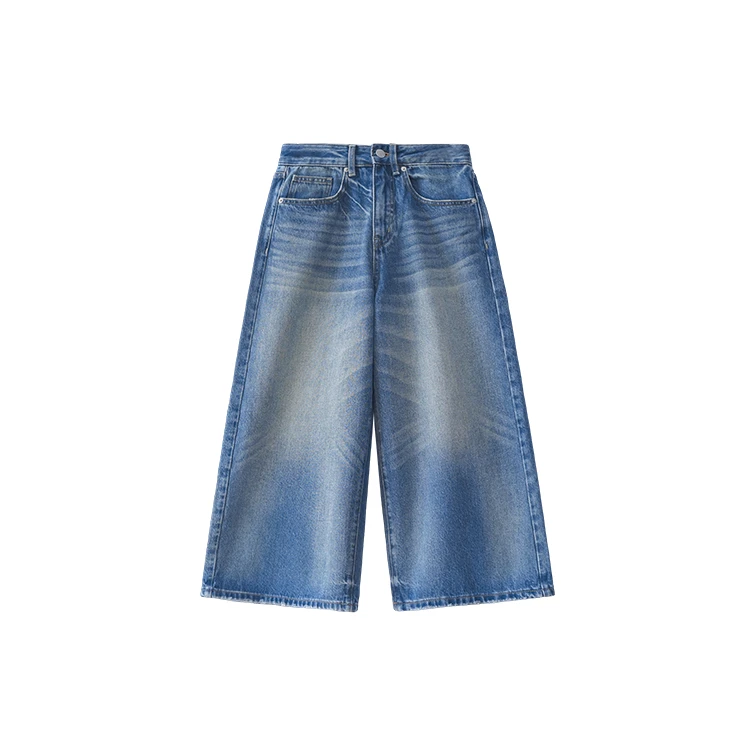 OSCAR&STELLA【蓝粉笔】蓝色时尚休闲百搭牛仔裤8分裤 264-FW503331