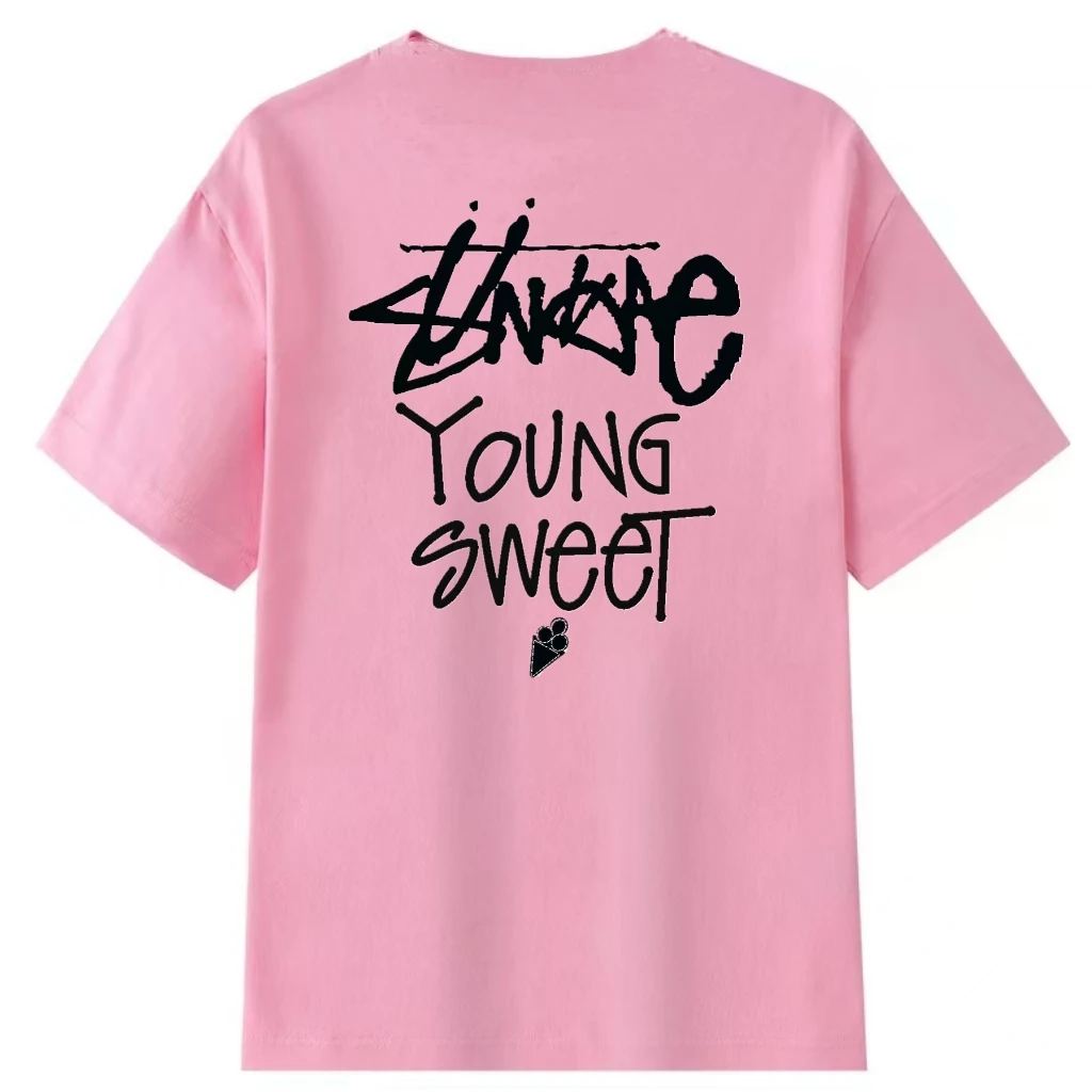 短袖印花SUNVDAE全棉T恤印MT-05领高质感穿搭