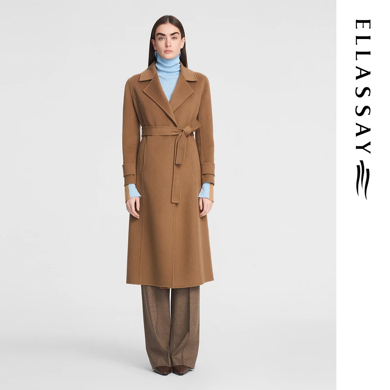 【丽公主专享】歌力思秋冬气质简约复古风毛呢外套女EWE354D02400