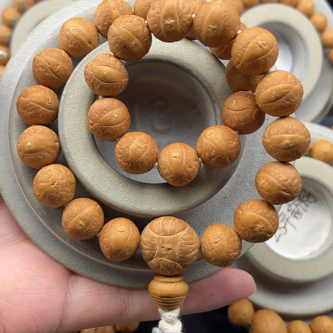 江****凤眼菩提手串12.5+新籽素手持+麒麟