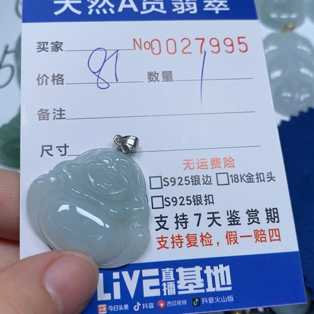 翡翠颈饰未镶嵌天然缅甸翡翠